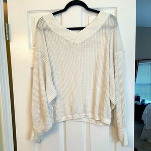 Free people waffle knit long sleeve